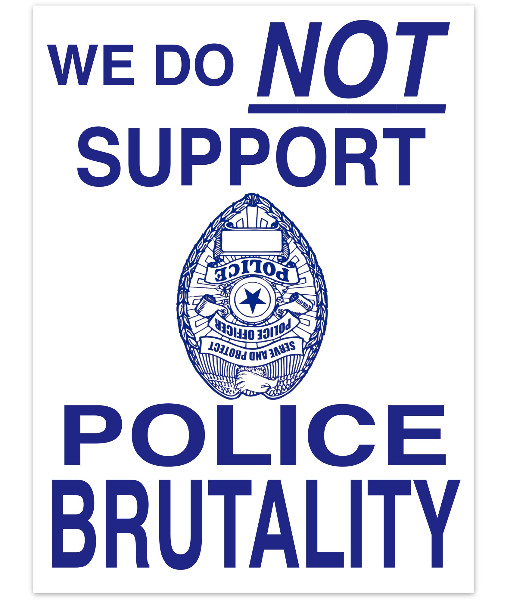 "No Bad Cops Window Sign" (Triple Pack) by OMENS