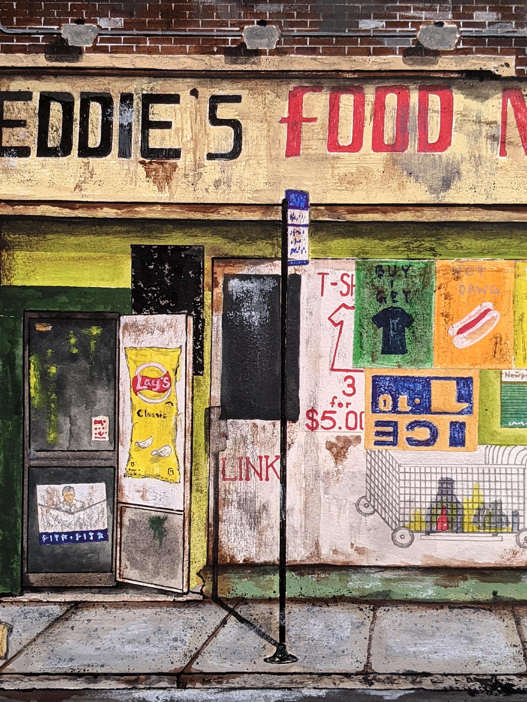 "Eddie's Food Mart" Original by PizzaInTheRain