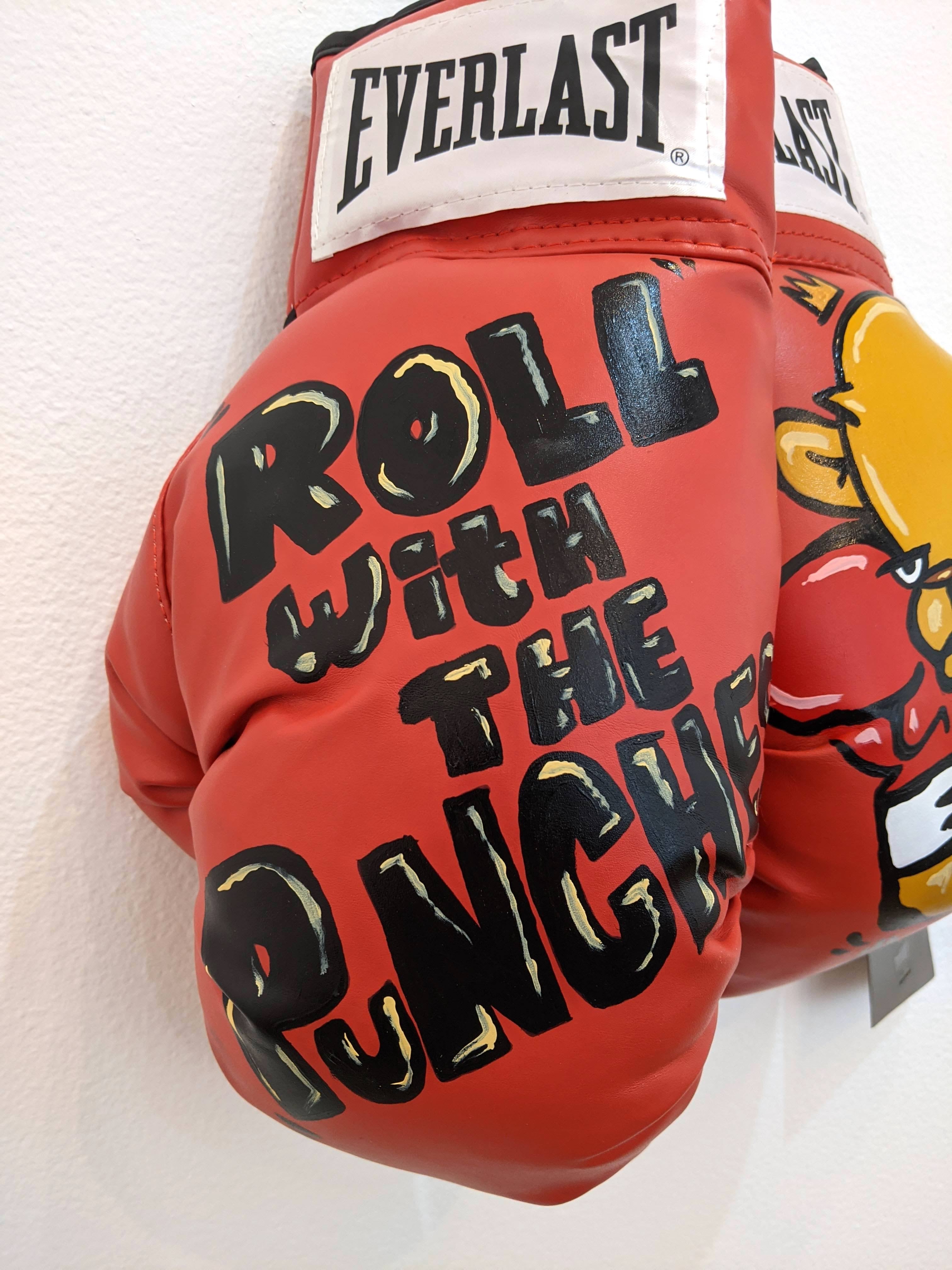 "Roll With the Punches #1" Boxing Gloves by JC Rivera