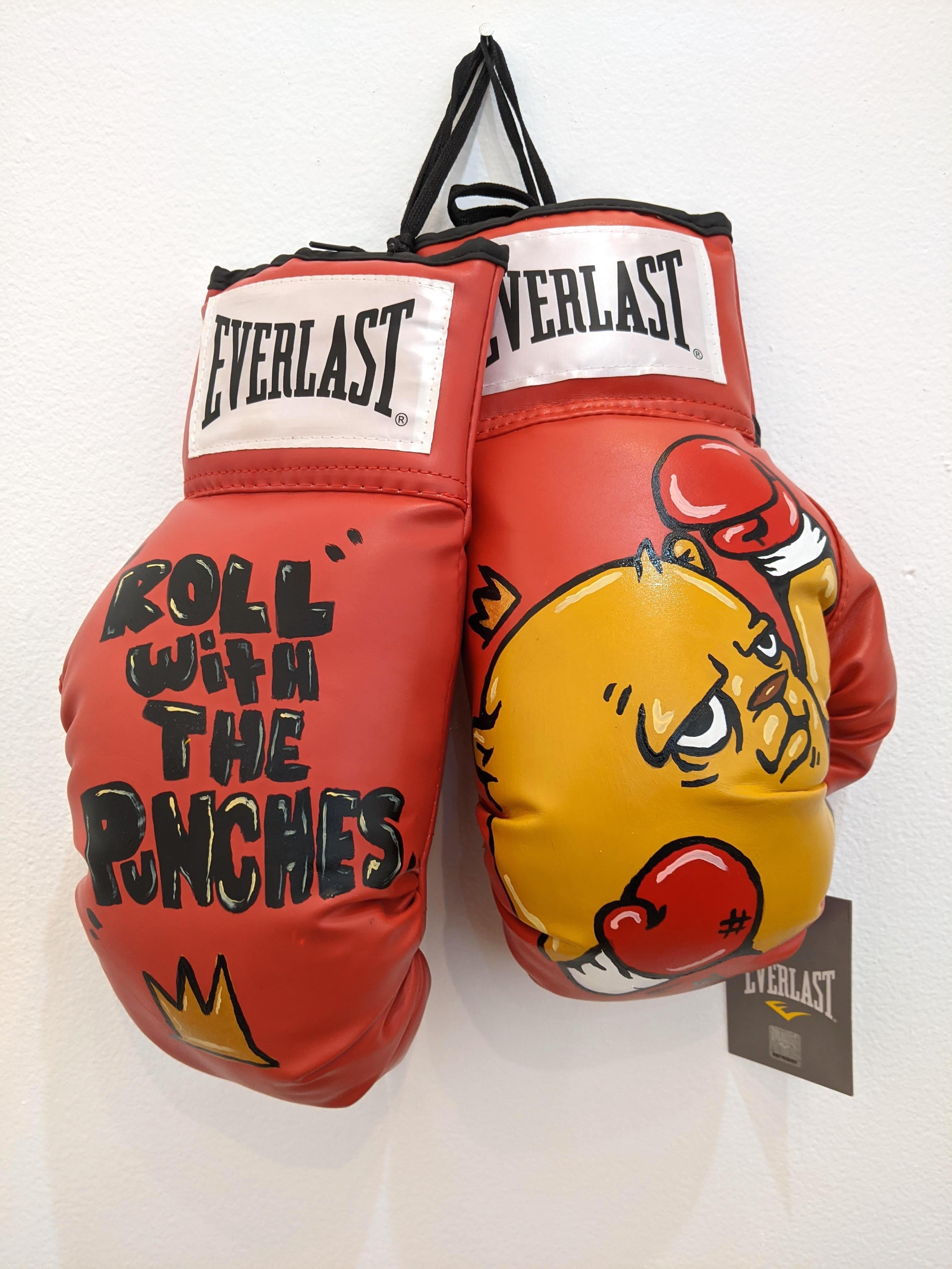 "Roll With the Punches #2" Boxing Gloves by JC Rivera