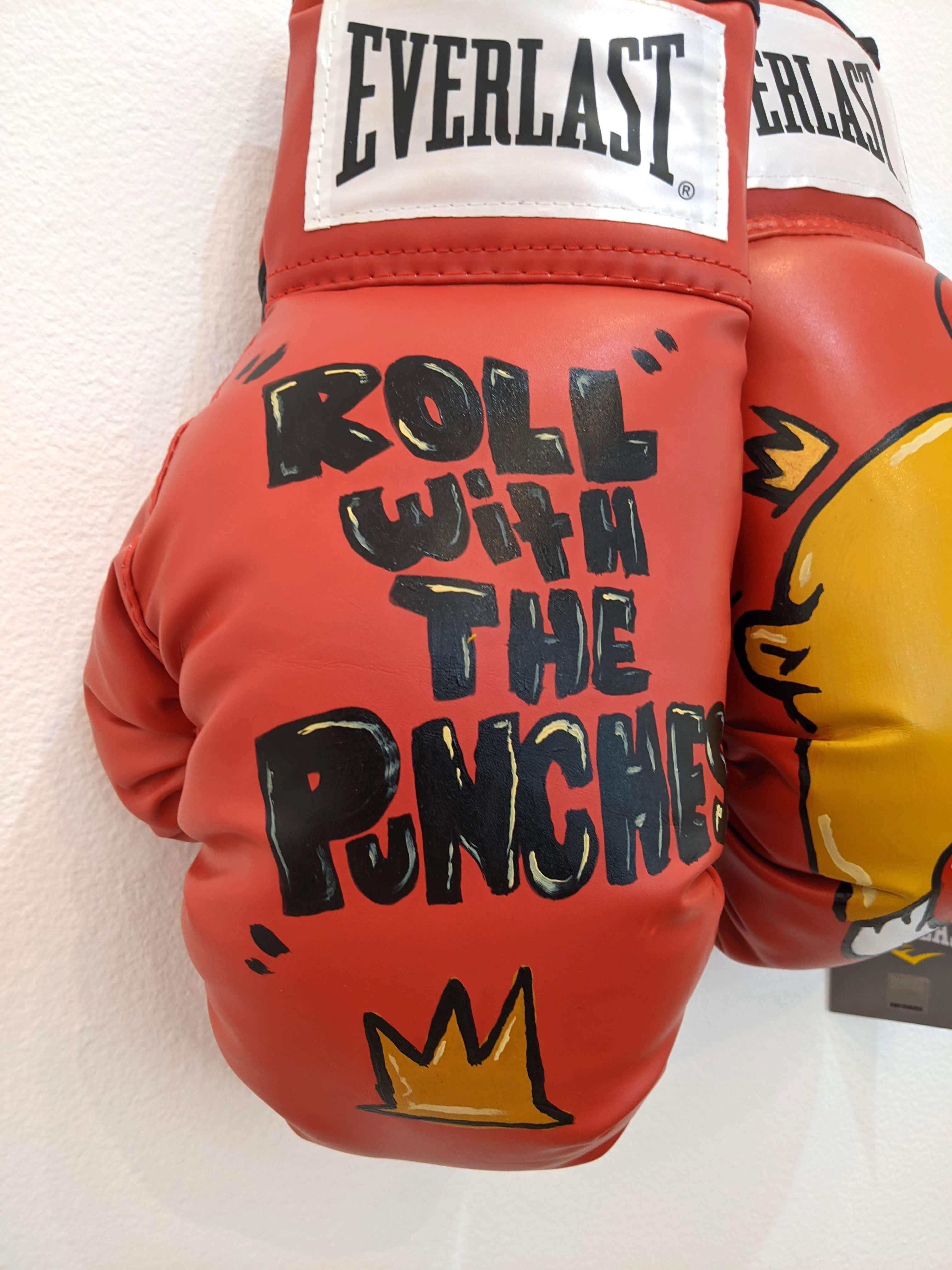 "Roll With the Punches #2" Boxing Gloves by JC Rivera