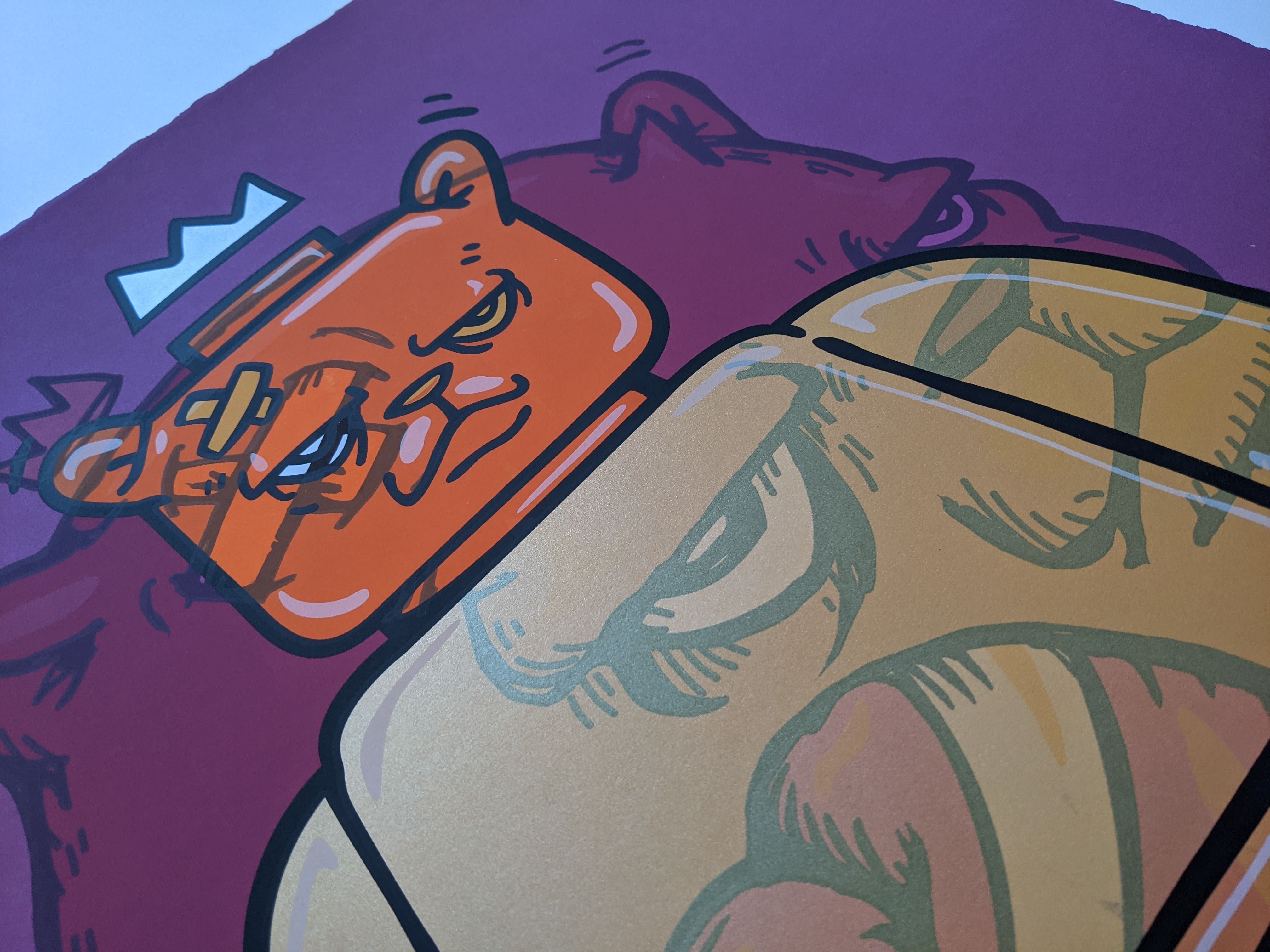 "Bear & Square Test Print 3" by JC Rivera