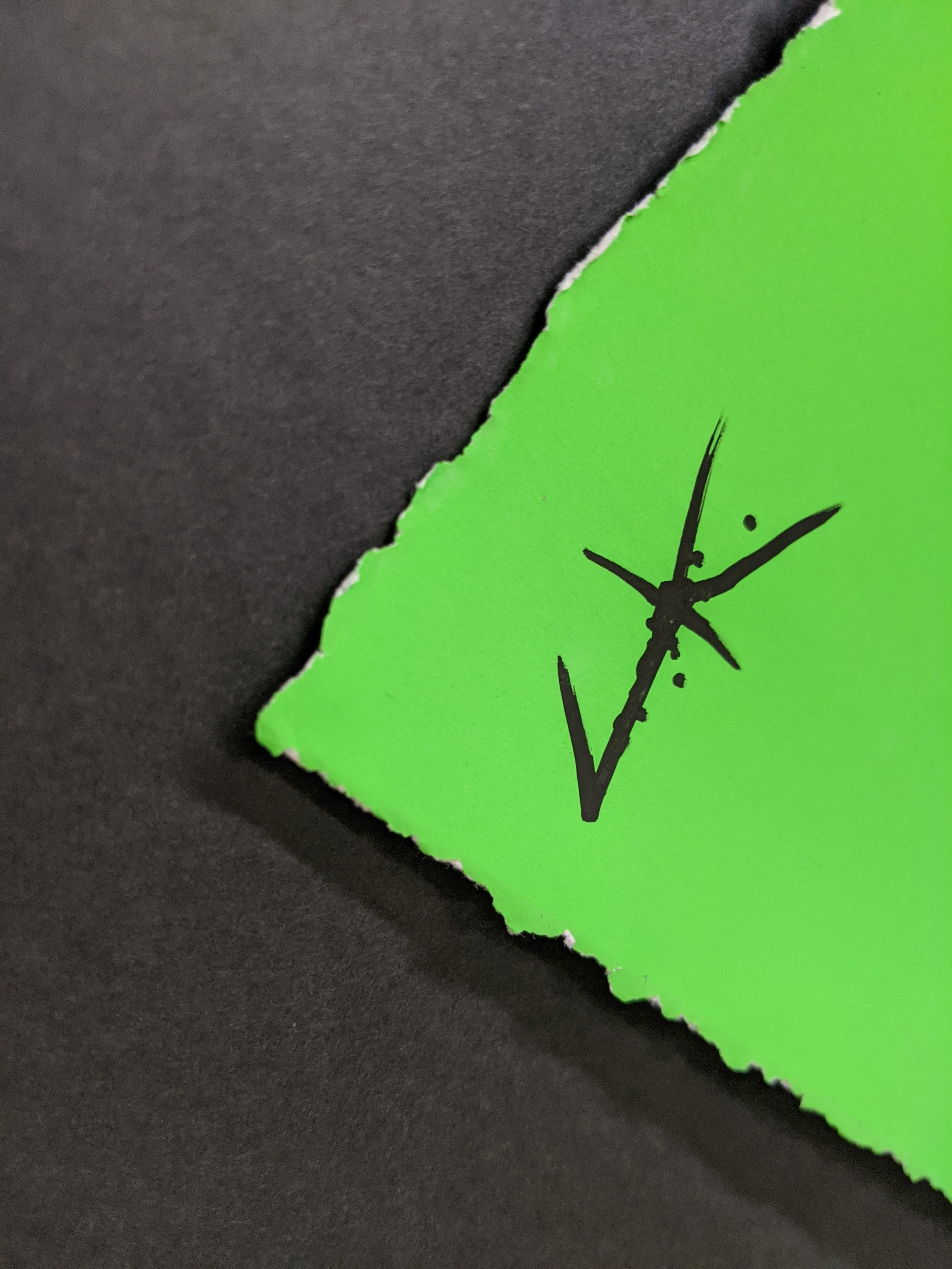 "Bear & Square Collaboration Neon Green" by Junk Yard X JC Rivera