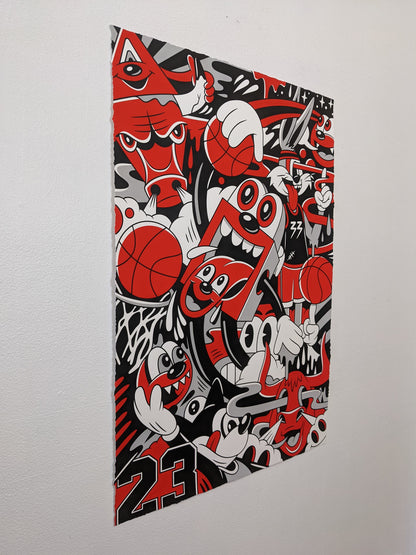 “Hang Time” Screen Print by Greg Mike