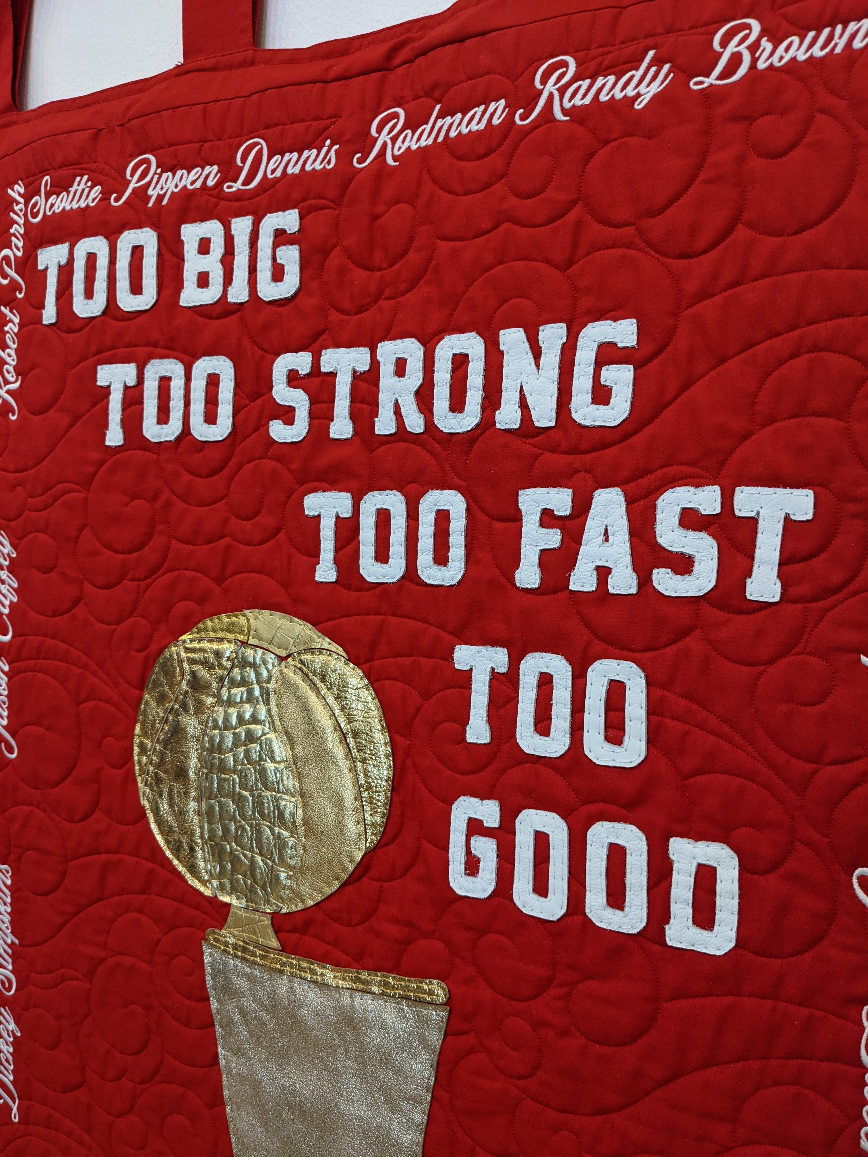 "Too big, too fast, too strong, too good" (1997) by Emma McKee a.k.a The Stitchgawd