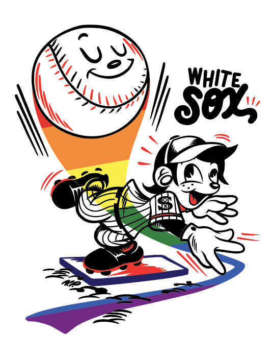 "White Sox" Official White Sox T-Shirt by Nina Palomba