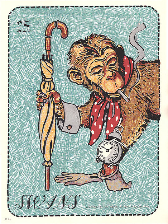 "Swans Poster - Monkey 2012" by Zissou Tasseff-Elenkoff