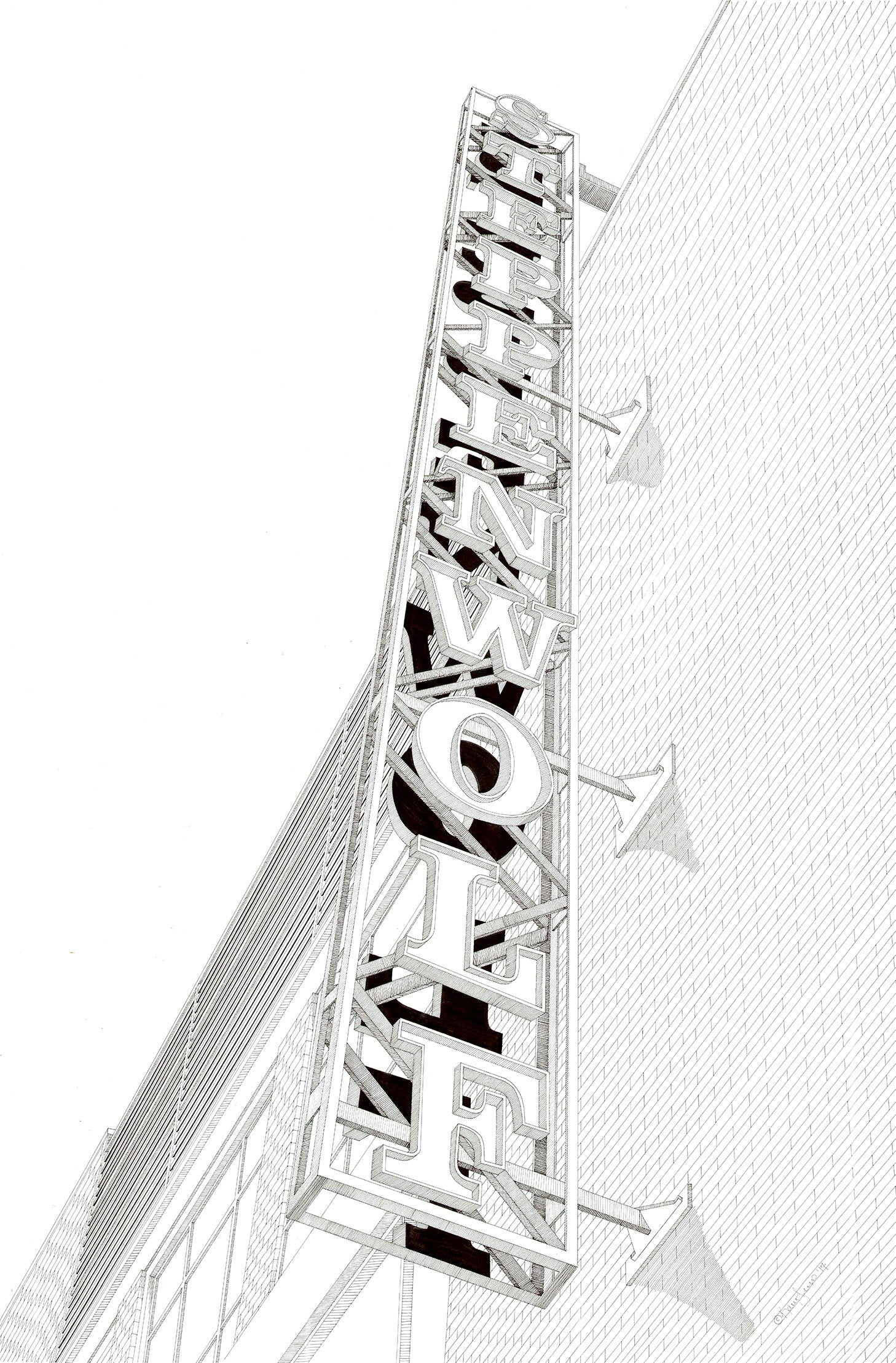 Steppenwolf Theatre Print by Kate Lewis