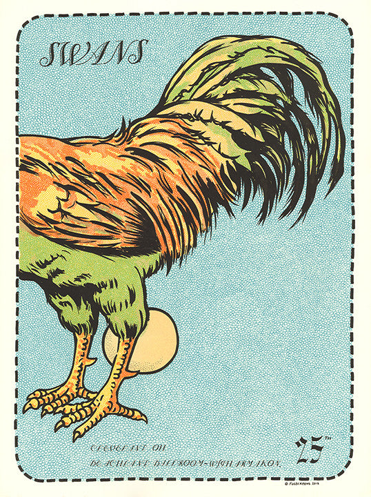 "Swans Poster - Gold Egg 2013" by Zissou Tasseff-Elenkoff