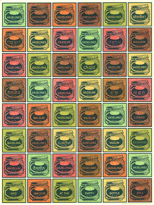 "The Vaselines Poster Chicago 2015" by Zissou Tasseff-Elenkoff
