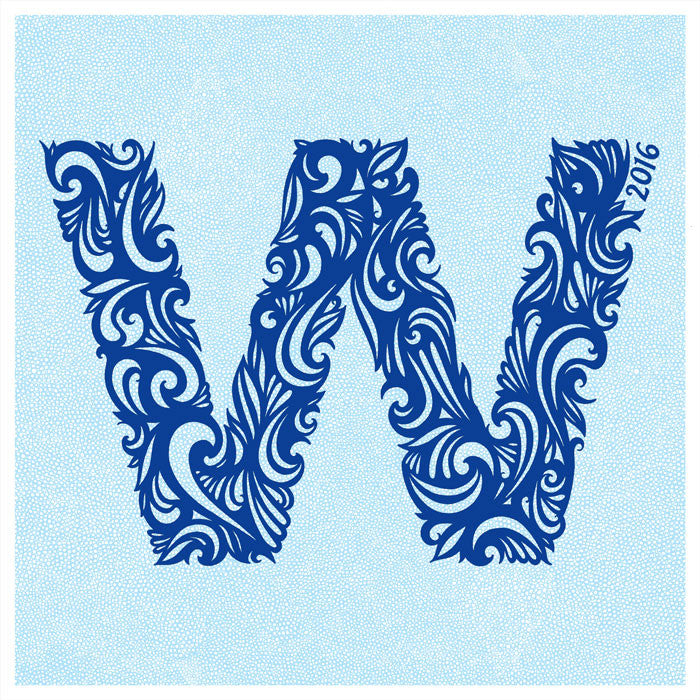 "W for Win - Blue" by Emmy Star Brown