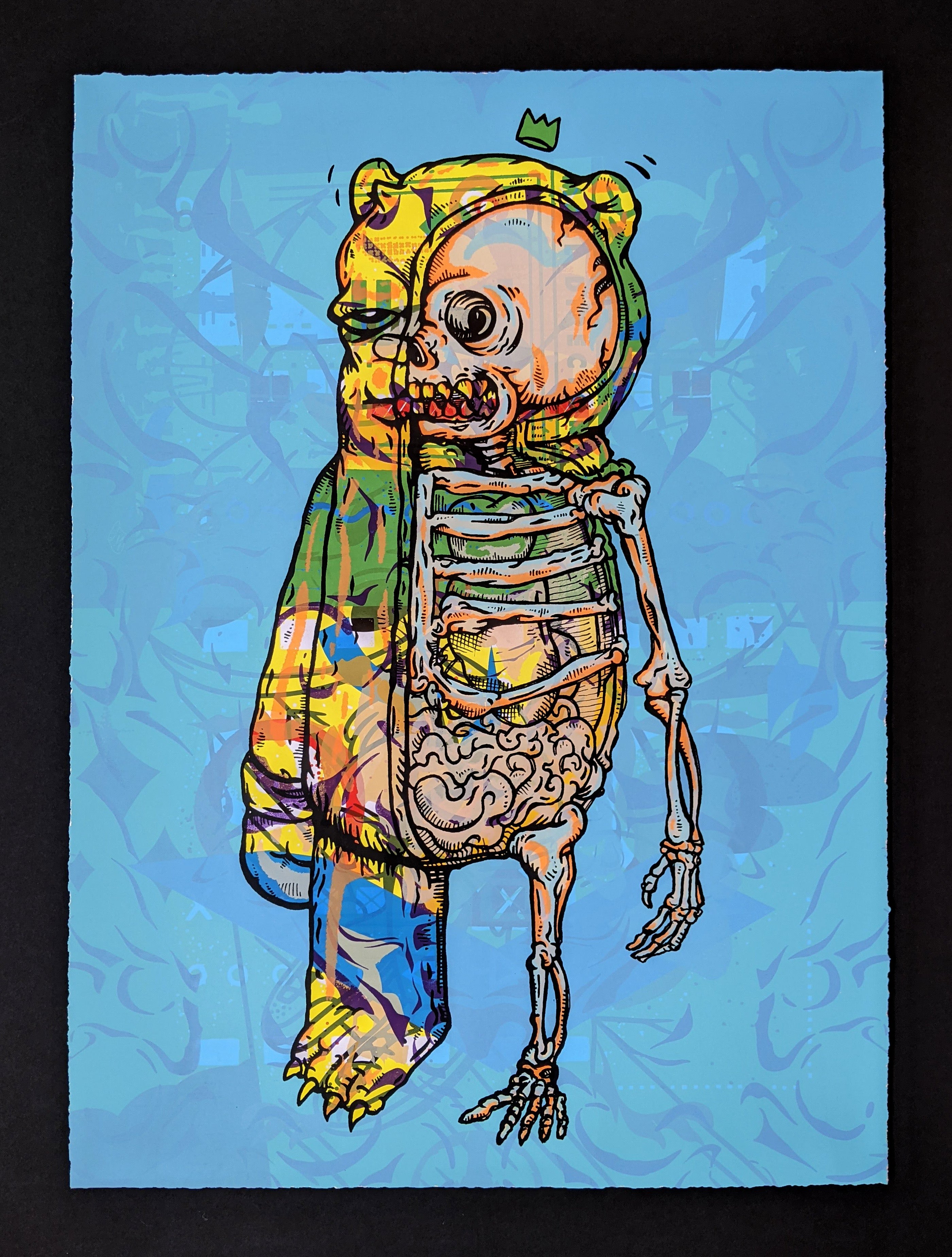 "Bear Bones Yellow Test Print" by JC Rivera