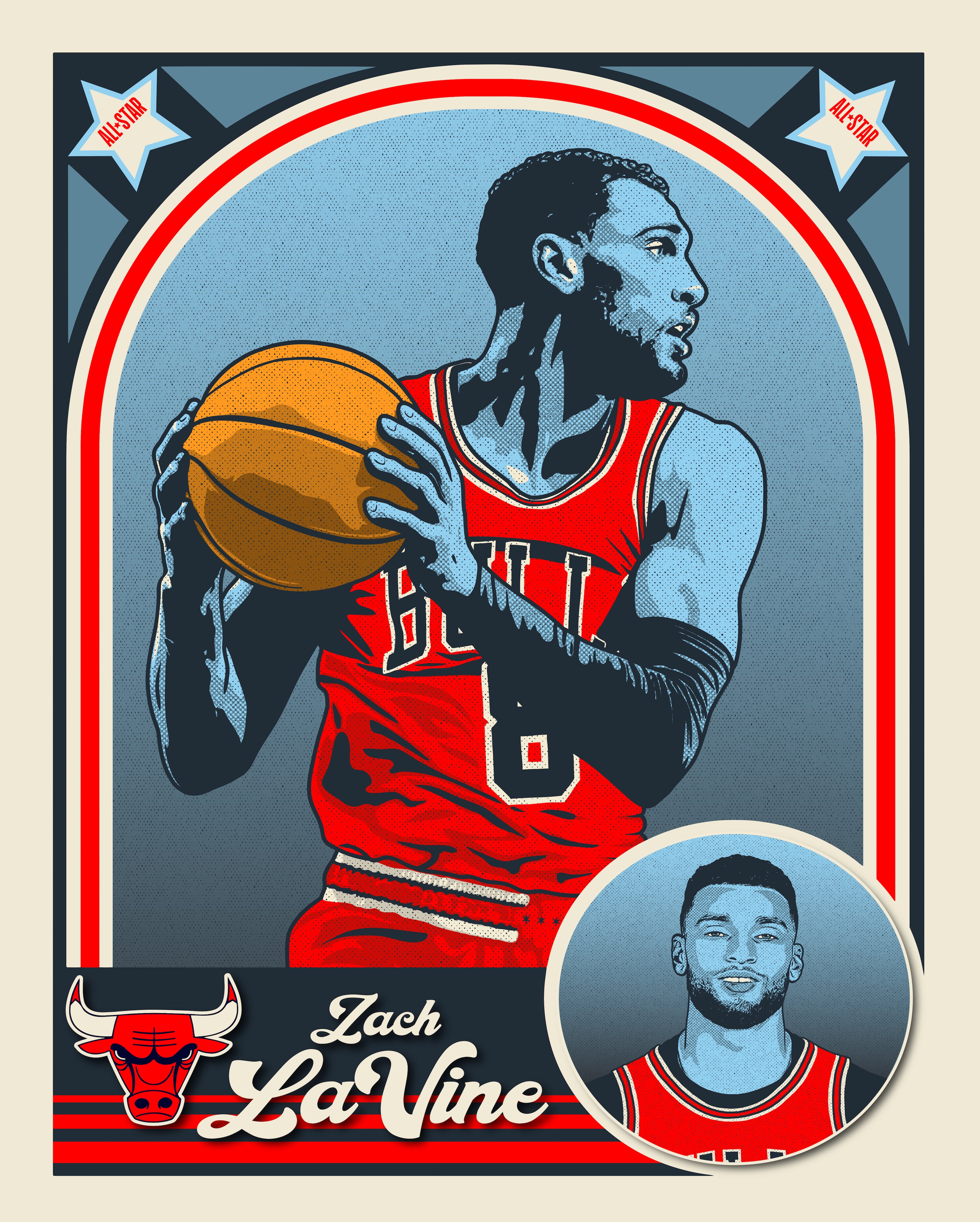 "Zach LaVine All-Star" by Adam Shortlidge