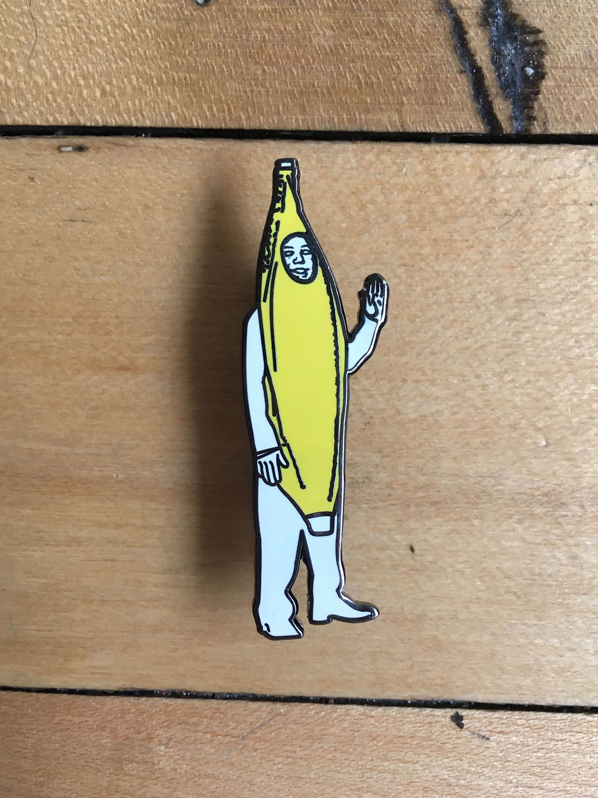 "Left Handed Wave Classic Banana" Pin