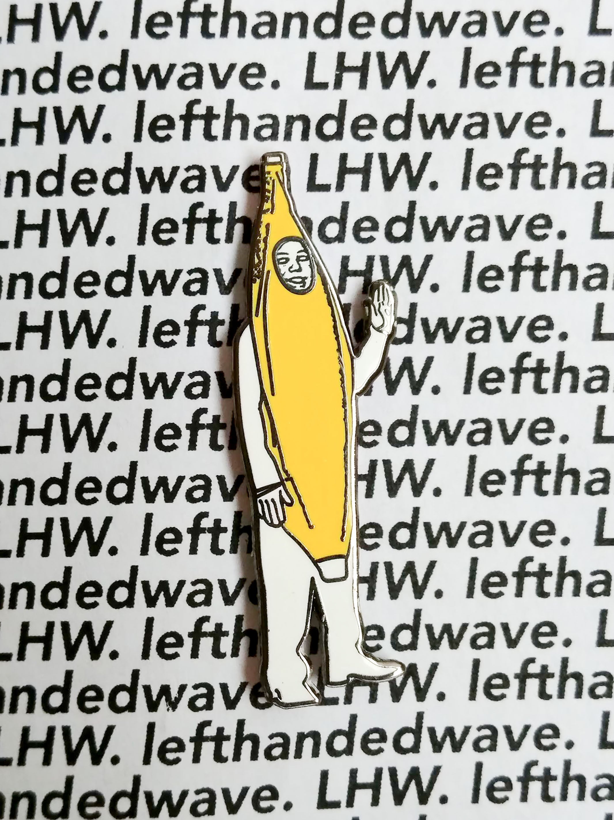"Left Handed Wave Classic Banana" Pin