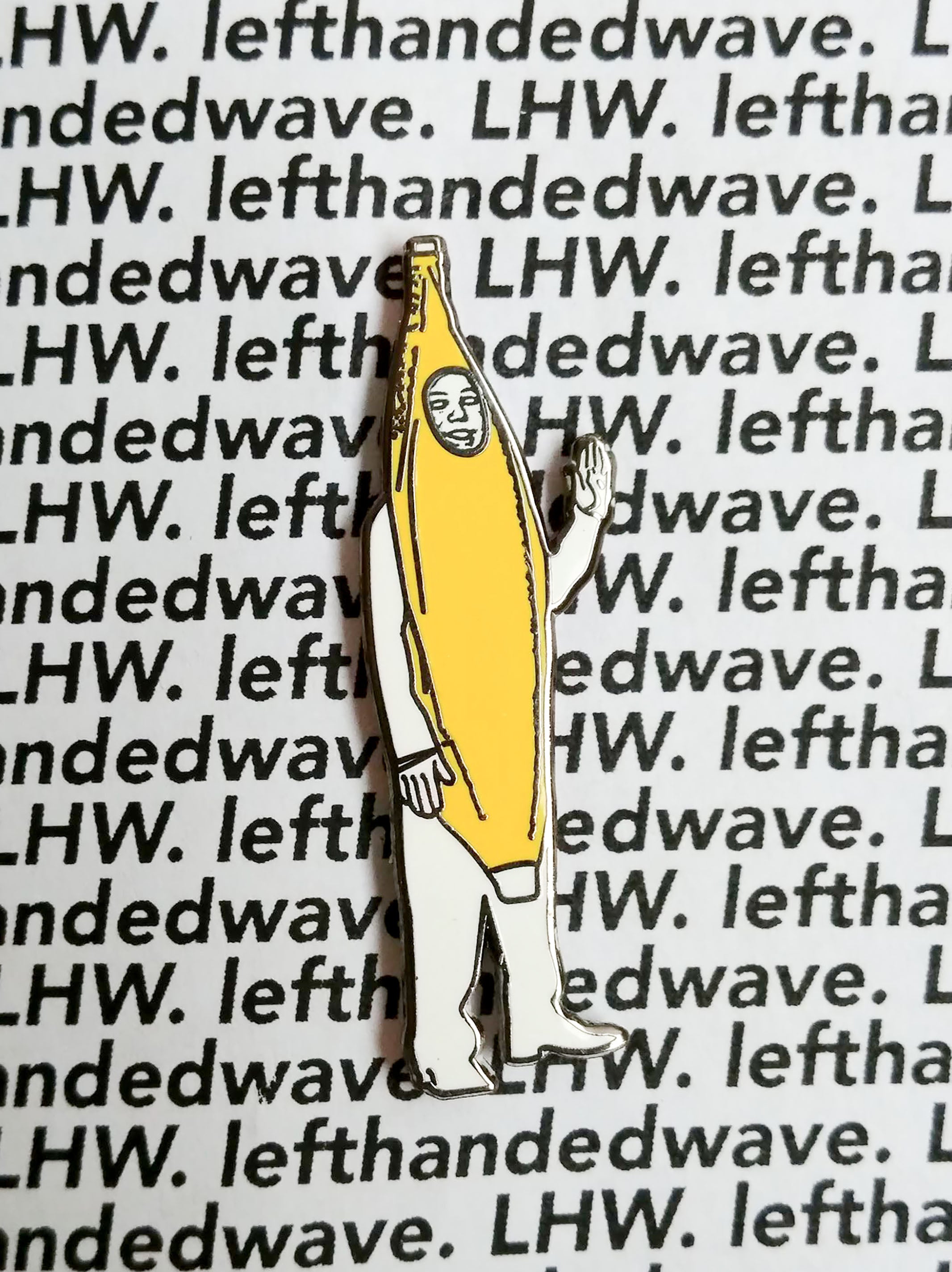 "Left Handed Wave Classic Banana" Pin
