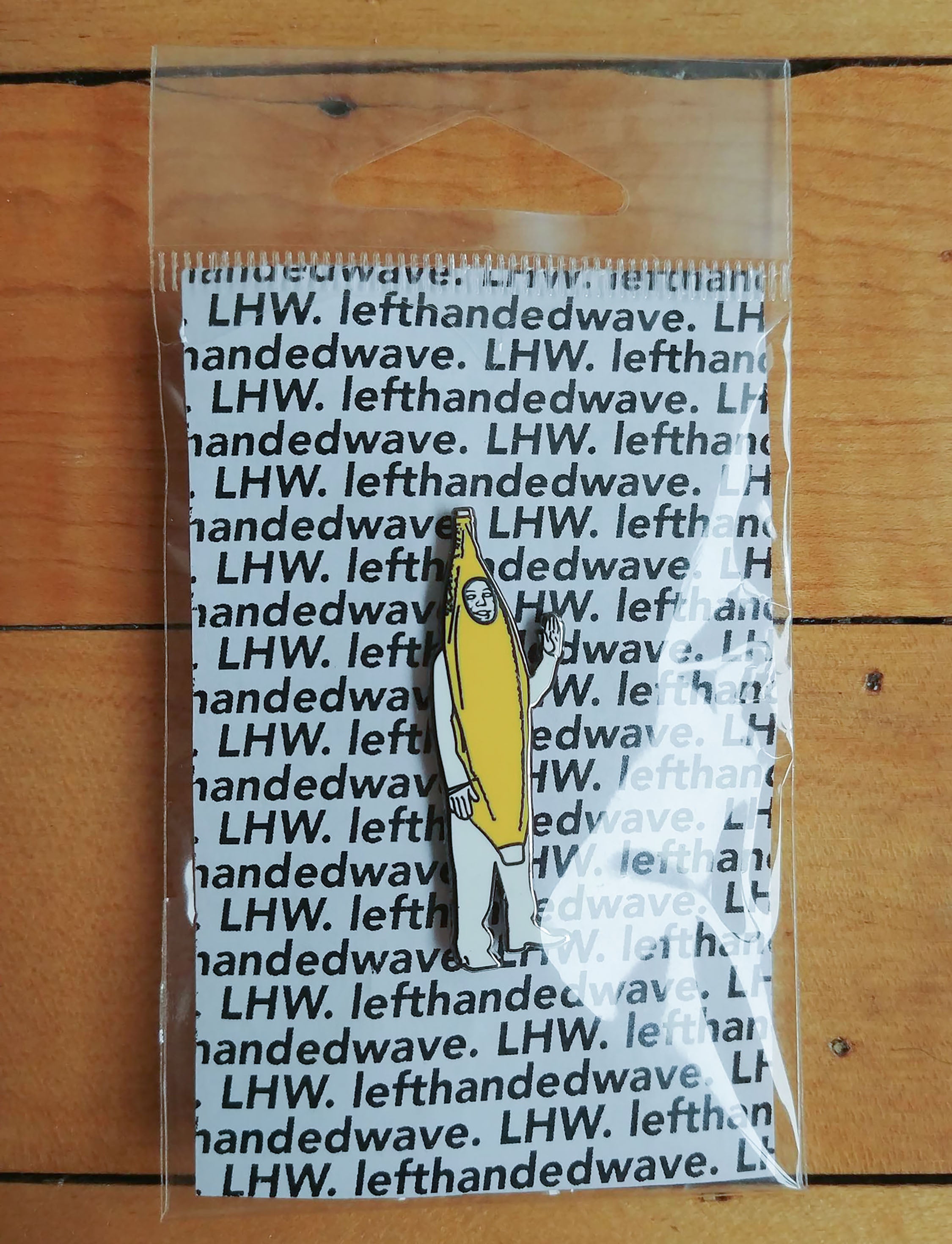"Left Handed Wave Classic Banana" Pin