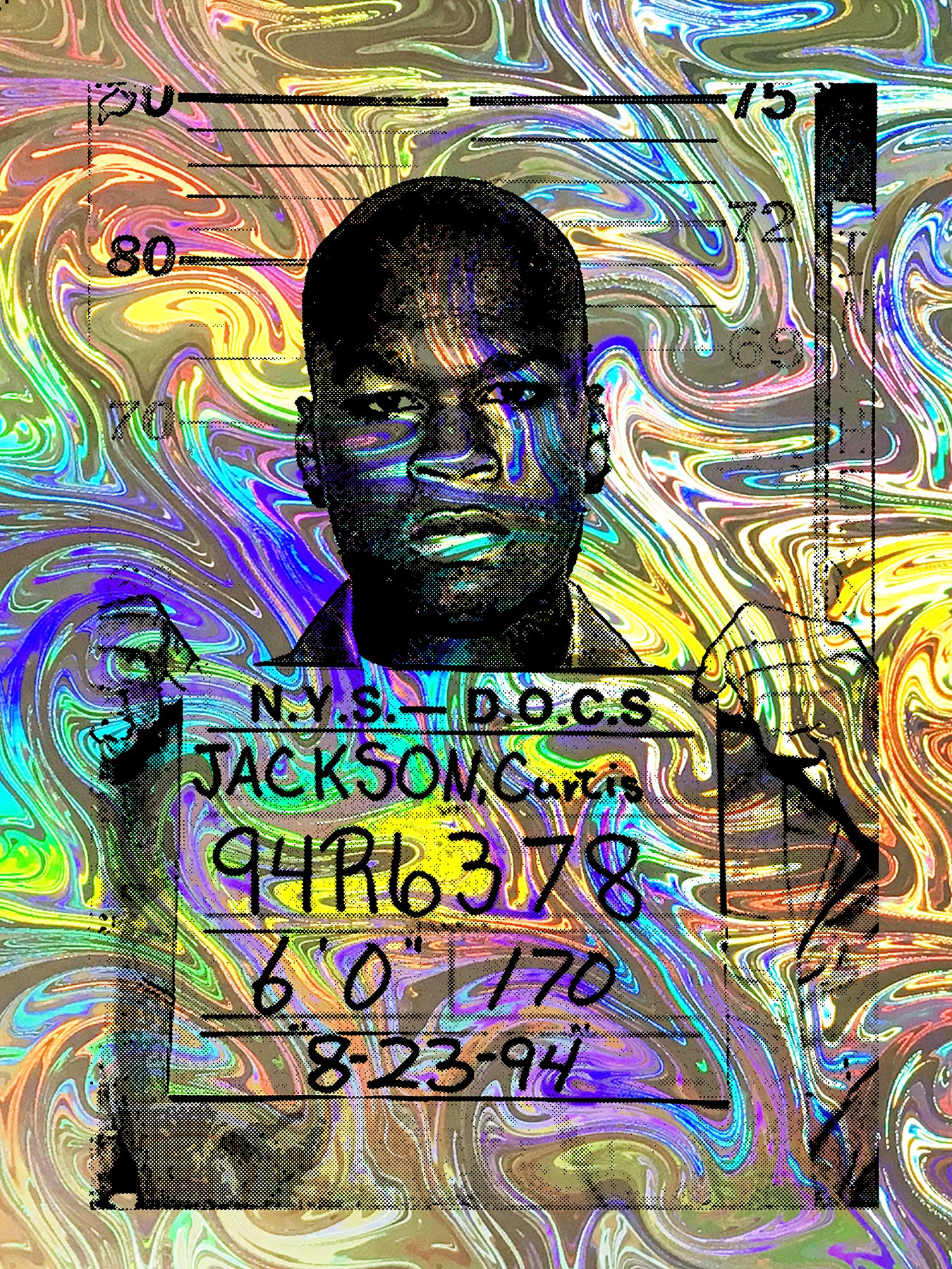 "50 Cent Mugshot Foil // Loaded Guns 2 Exclusive" by Blunt Graffix