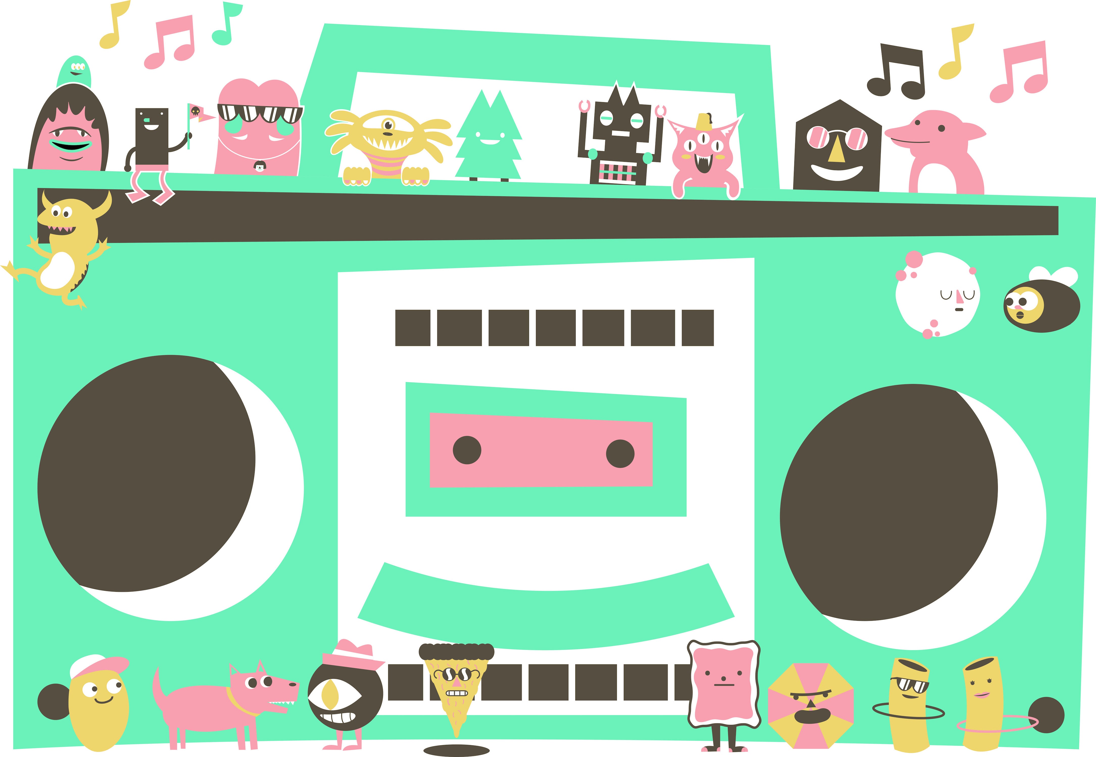 "Boombox Bunch" by Blake Jones