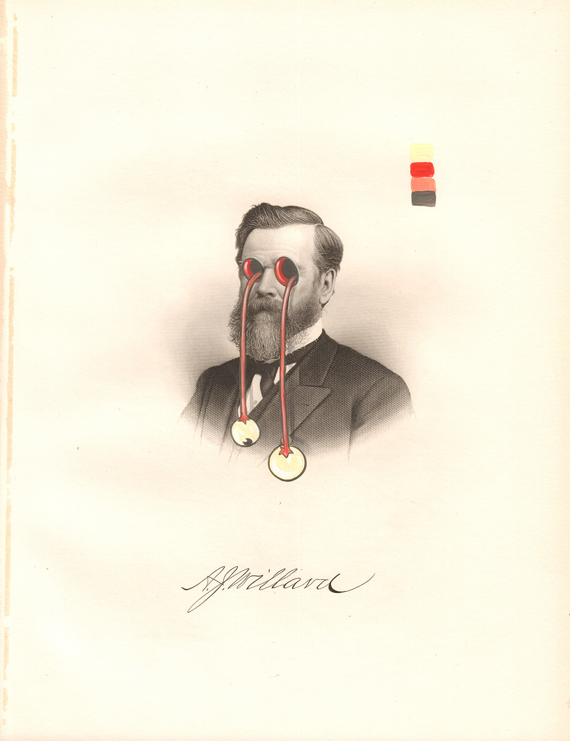 "Old man with cartoon eyes no.2" by Steve Seeley