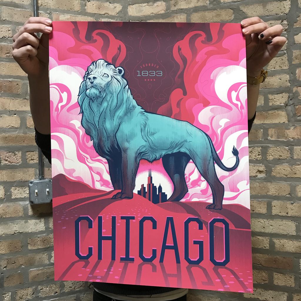 "Chicago Bronze Lion" by Delicious Design League