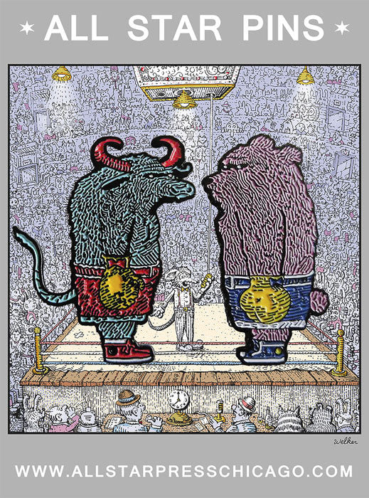"Bear & Bull" Pin Set by David Welker