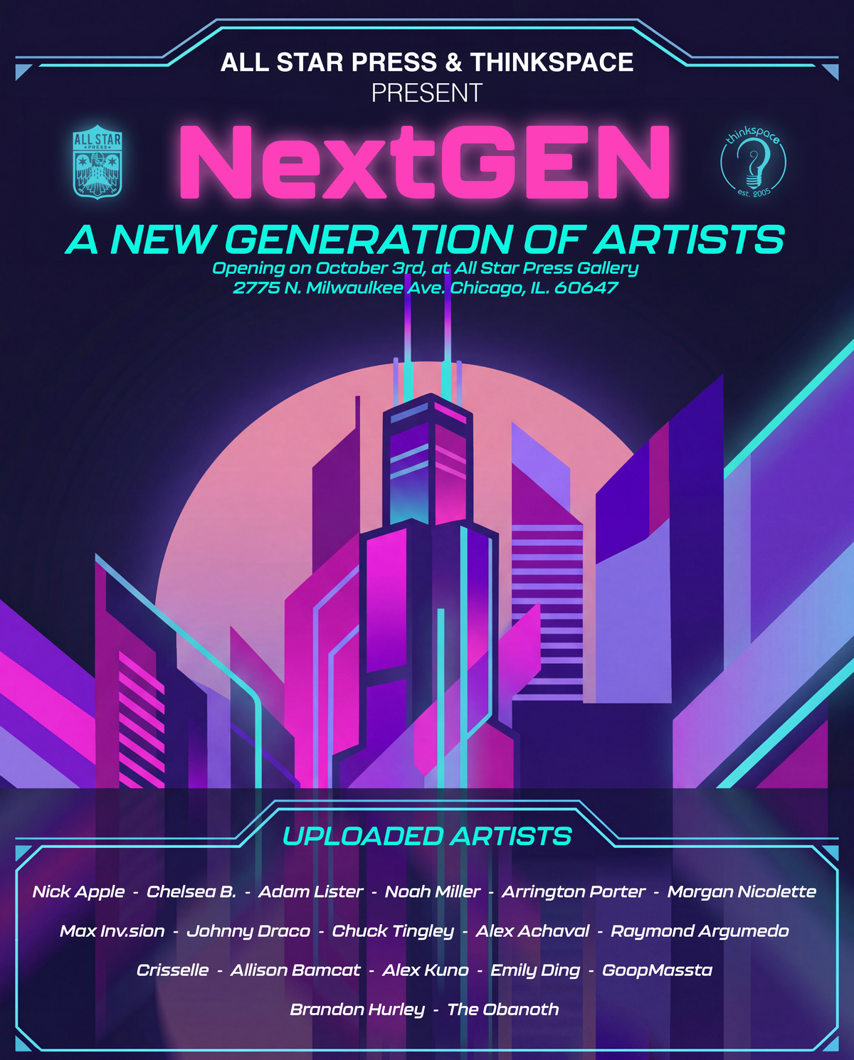 "Next Gen" an All Star Press & Thinkspace Exhibition