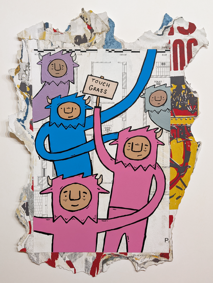 "Outside" by Penny Pinch (Hand Embellished 4)