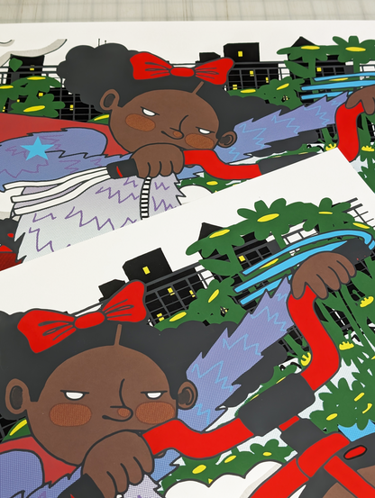 "Big Wheel Hero" Bloomingdale Trail Print by Delisha