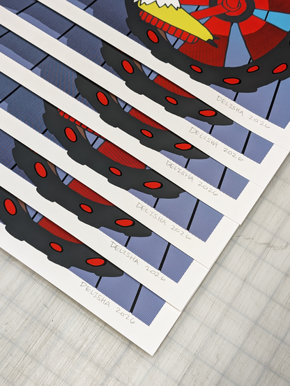 "Big Wheel Hero" Bloomingdale Trail Print by Delisha