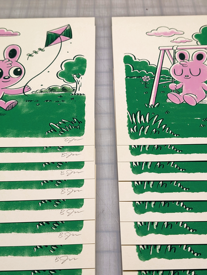 "Kite Flyer" Art Print by Blake Jones