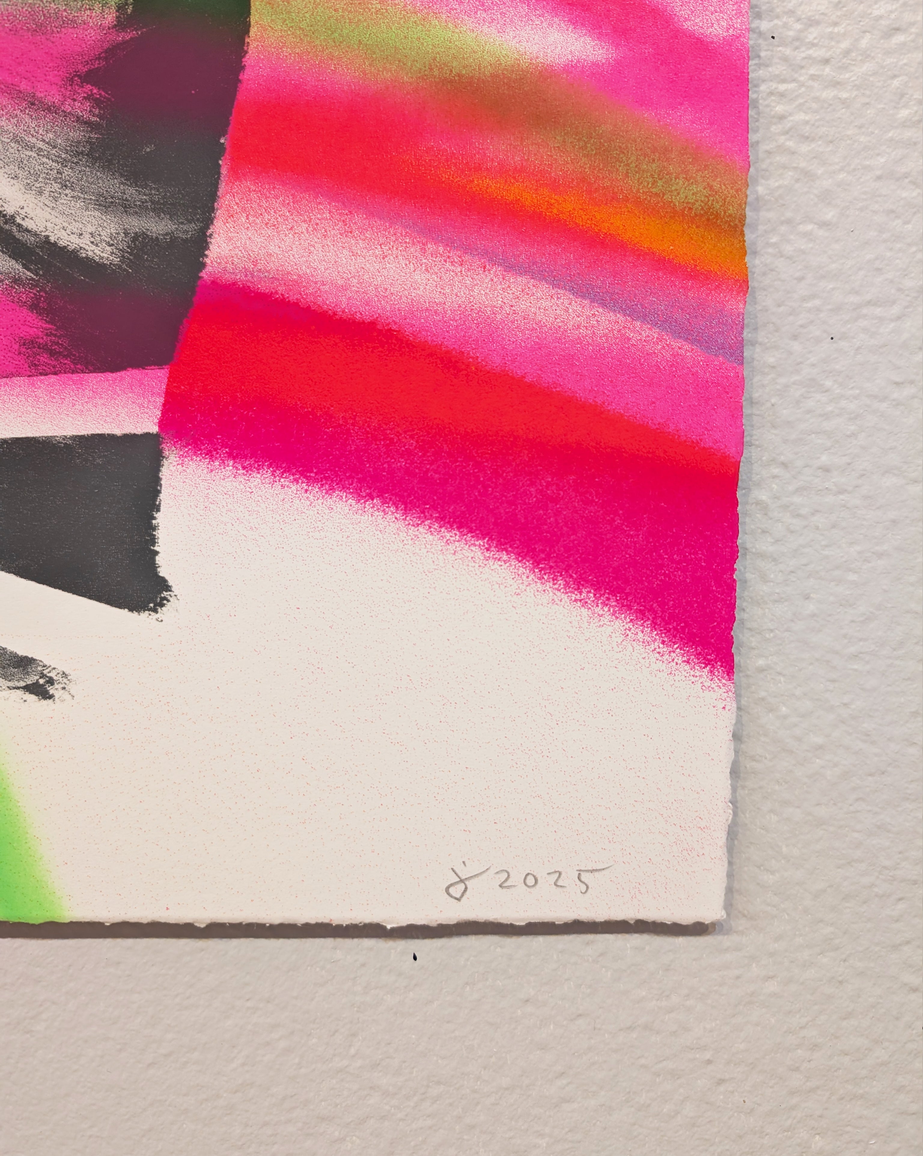 "PEACE OUT" (hand embellished 3) by Jeff Zimmermann