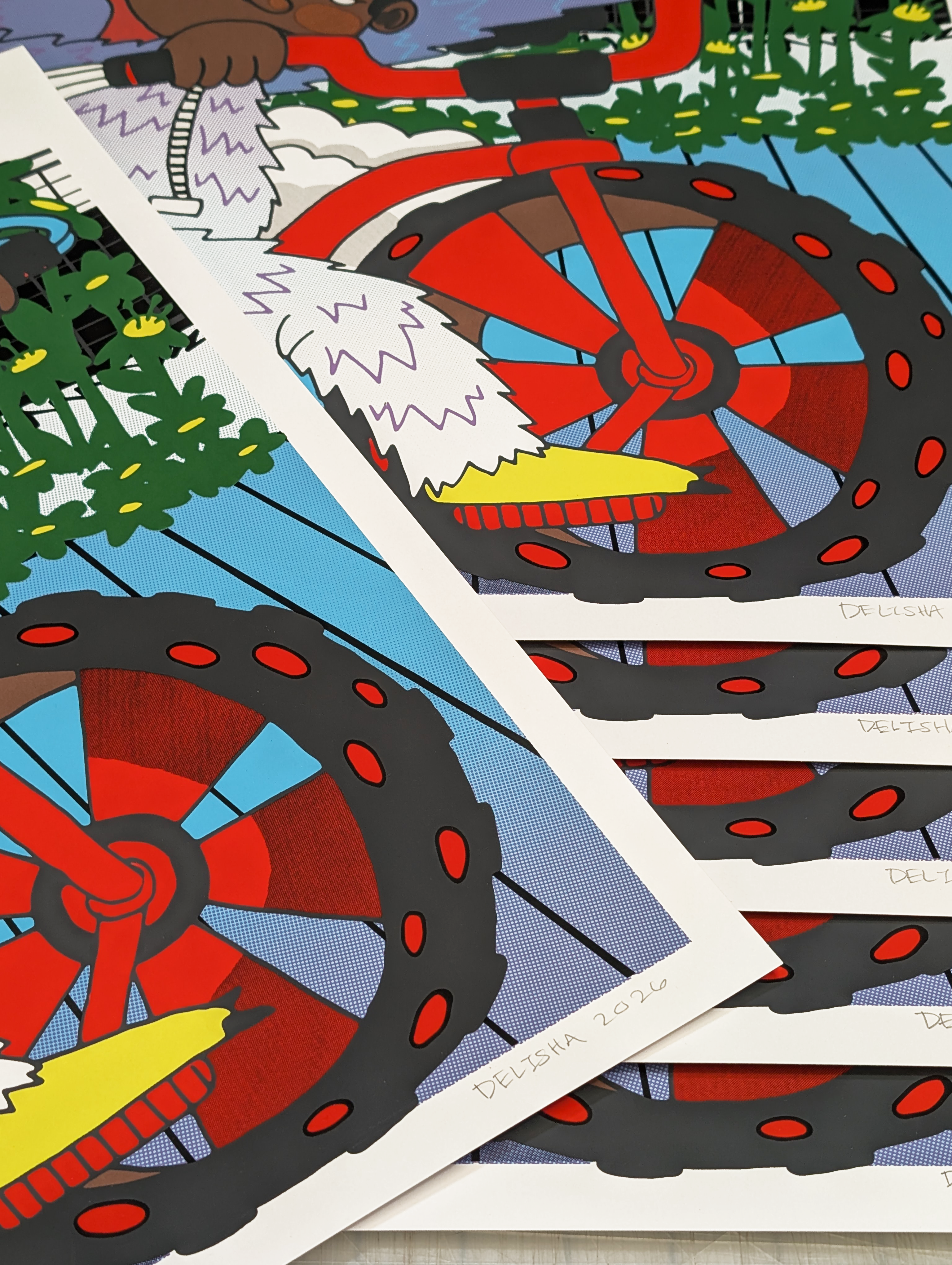 "Big Wheel Hero" Bloomingdale Trail Print by Delisha