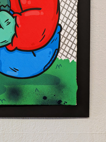 "YOU CAN REST HERE" (hand embellished 1) by Clue