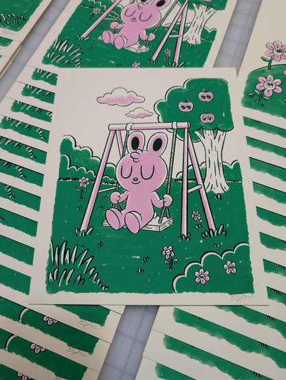 "Swing Set" Art Print by Blake Jones