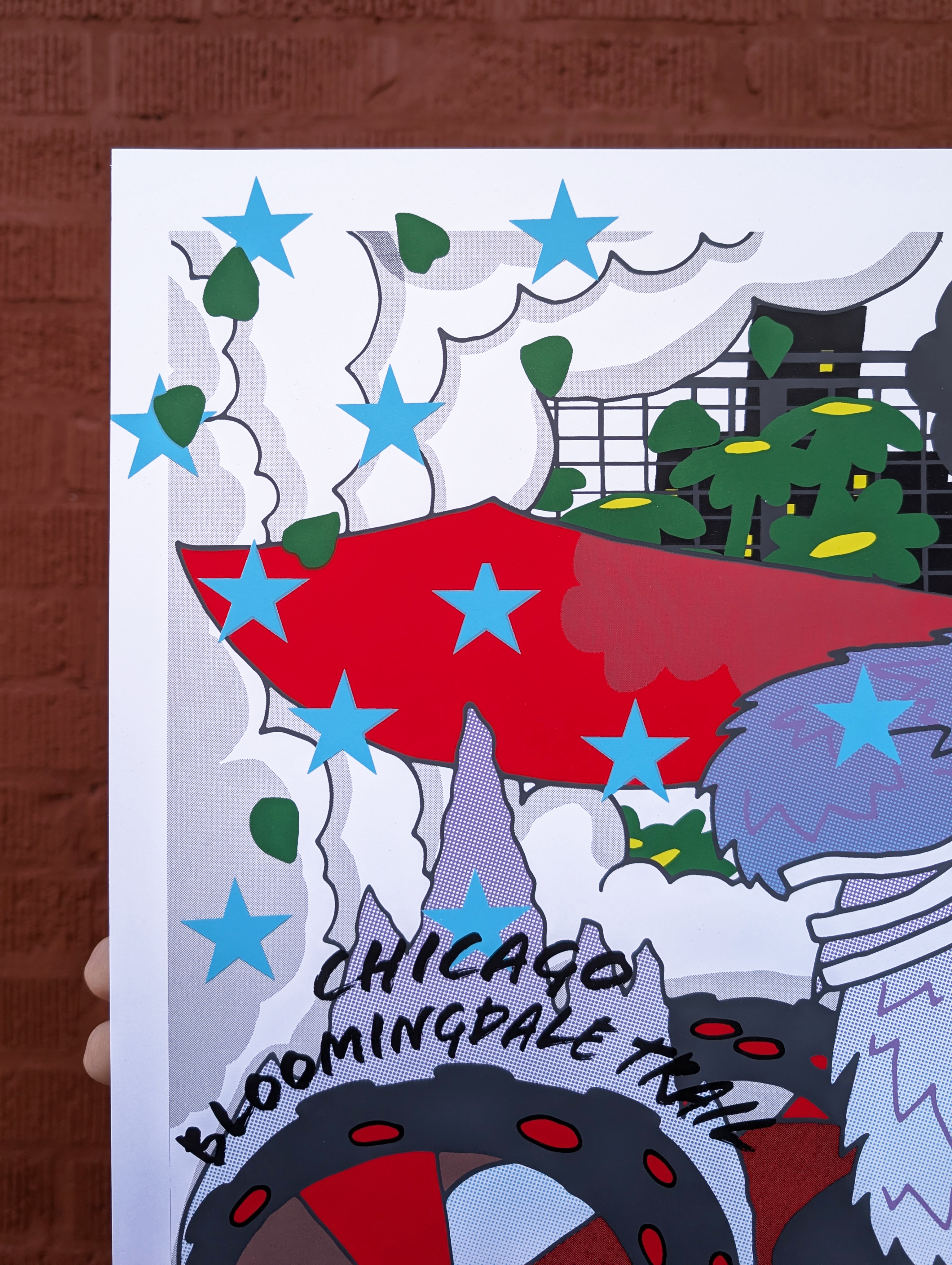 "Big Wheel Hero" Bloomingdale Trail Print by Delisha