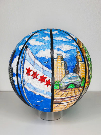 "City in a Cloud" Basketball by Morgan Nicolette