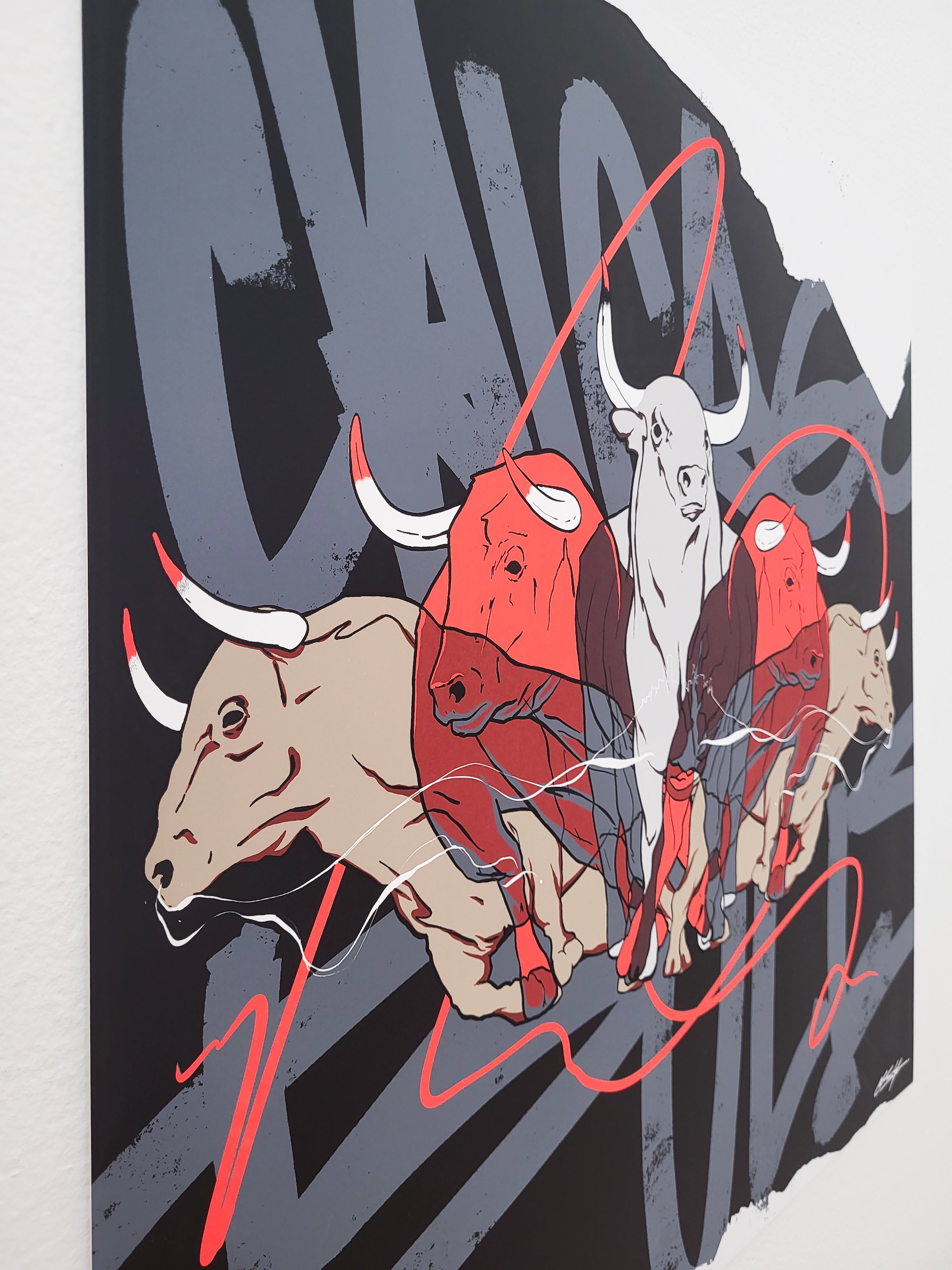 "Bulls" Print by Chuck Styles