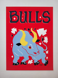 "Charging Bull" Print by Stevie Shao