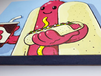 "Portrait Of My Wife As A Hotdog (She Loves Hotdogs)" by Shawnimals