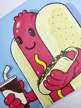 Load image into Gallery viewer, &quot;Portrait Of My Wife As A Hotdog (She Loves Hotdogs)&quot; by Shawnimals
