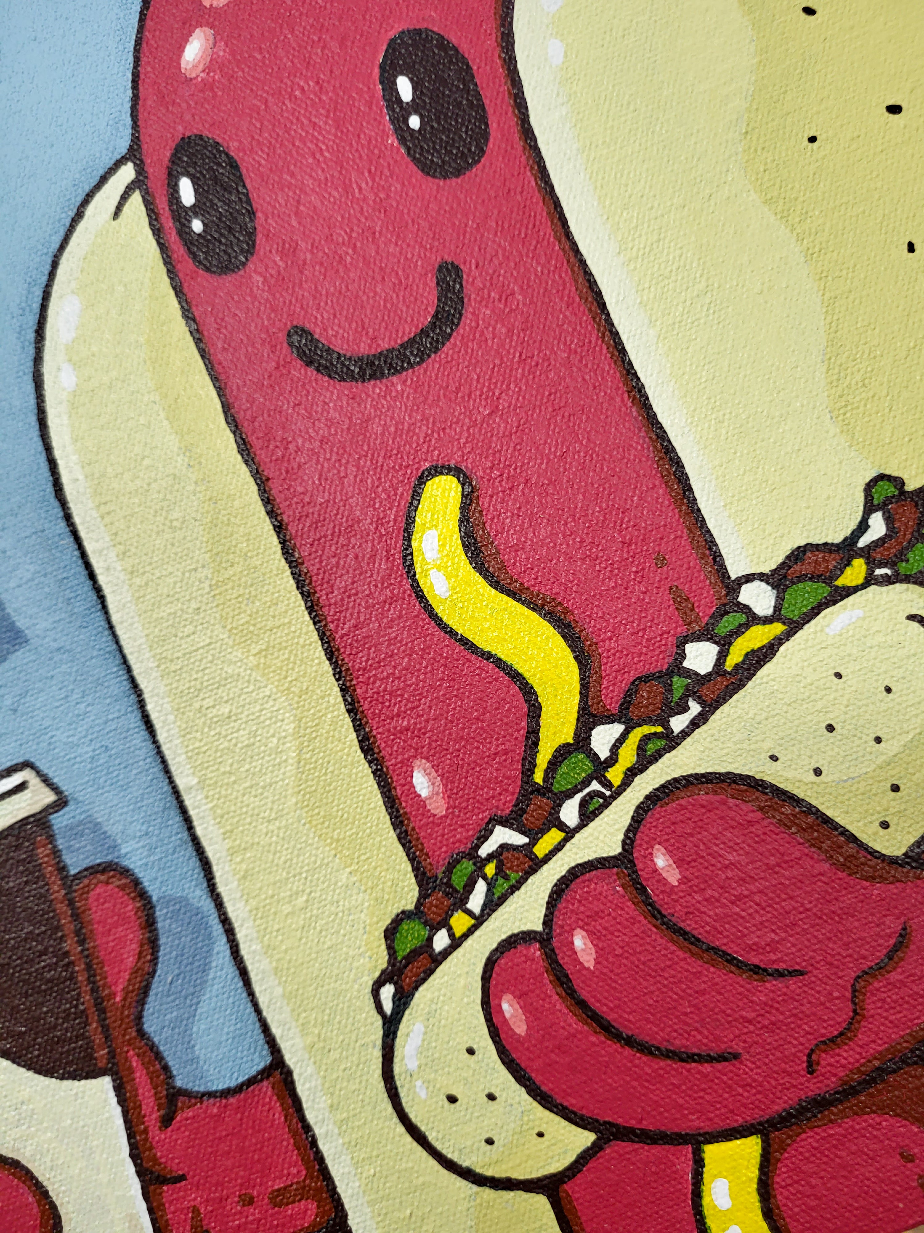 "Portrait Of My Wife As A Hotdog (She Loves Hotdogs)" by Shawnimals