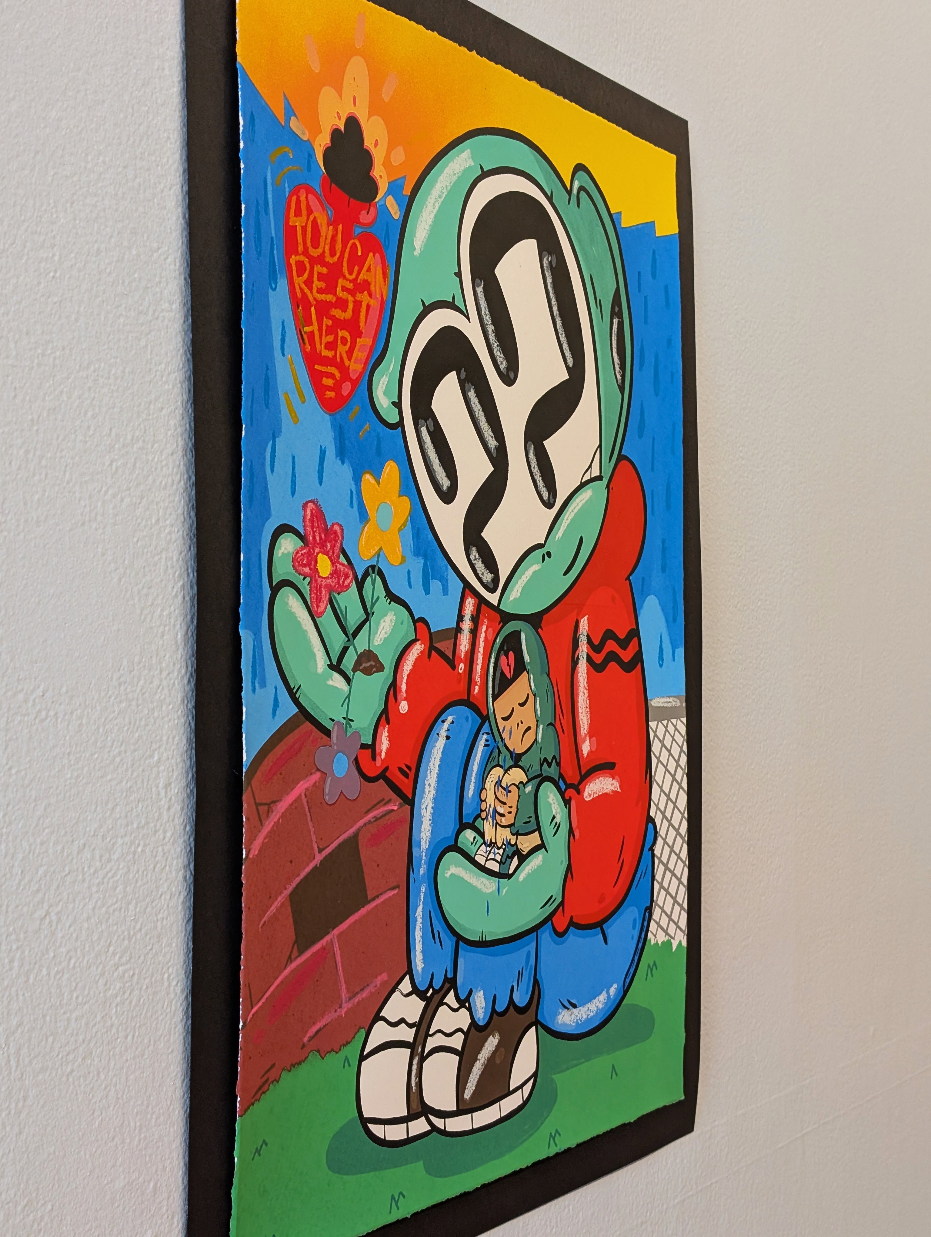 "YOU CAN REST HERE" (hand embellished 1) by Clue