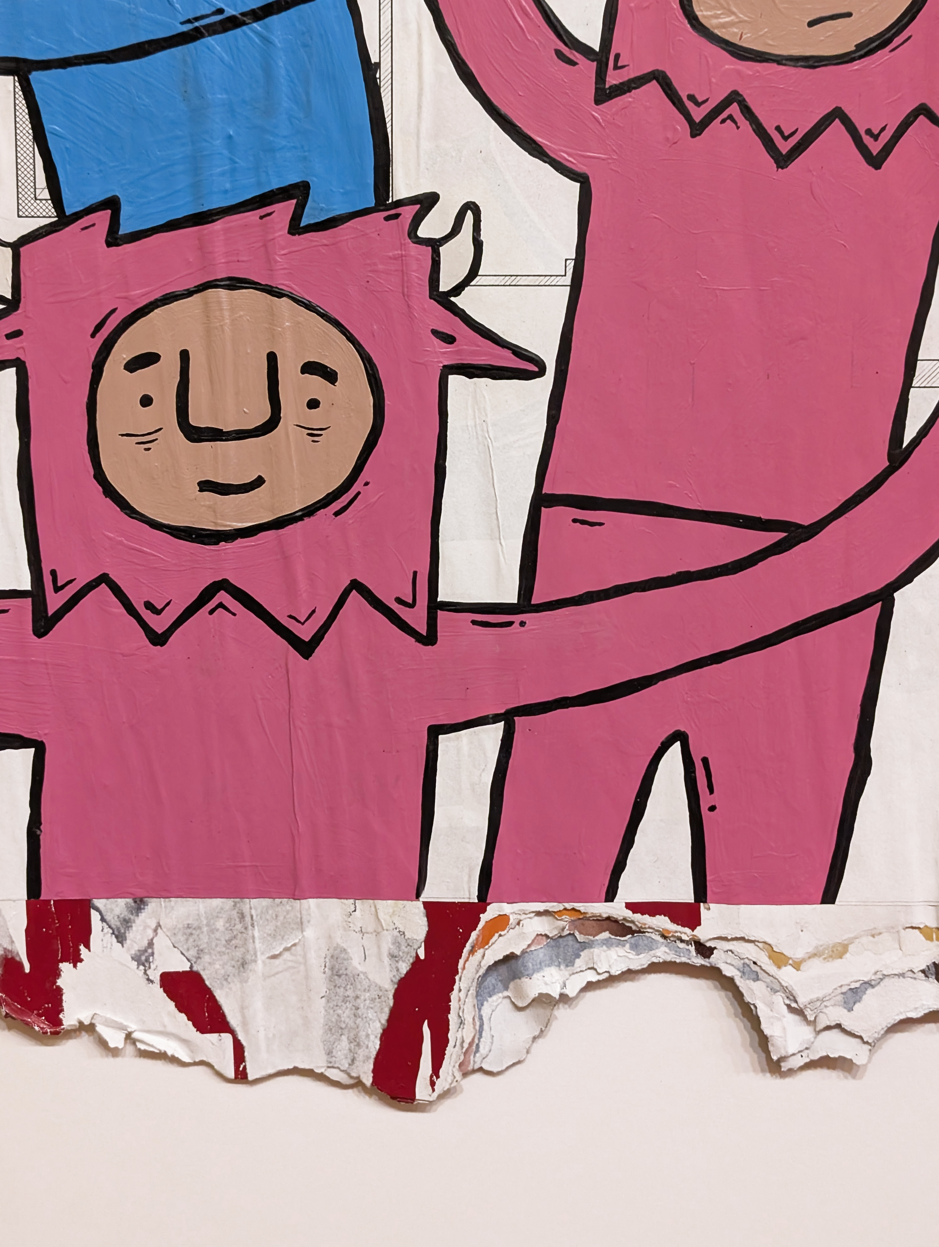 "Outside" Original Wheat pasted poster by Penny Pinch