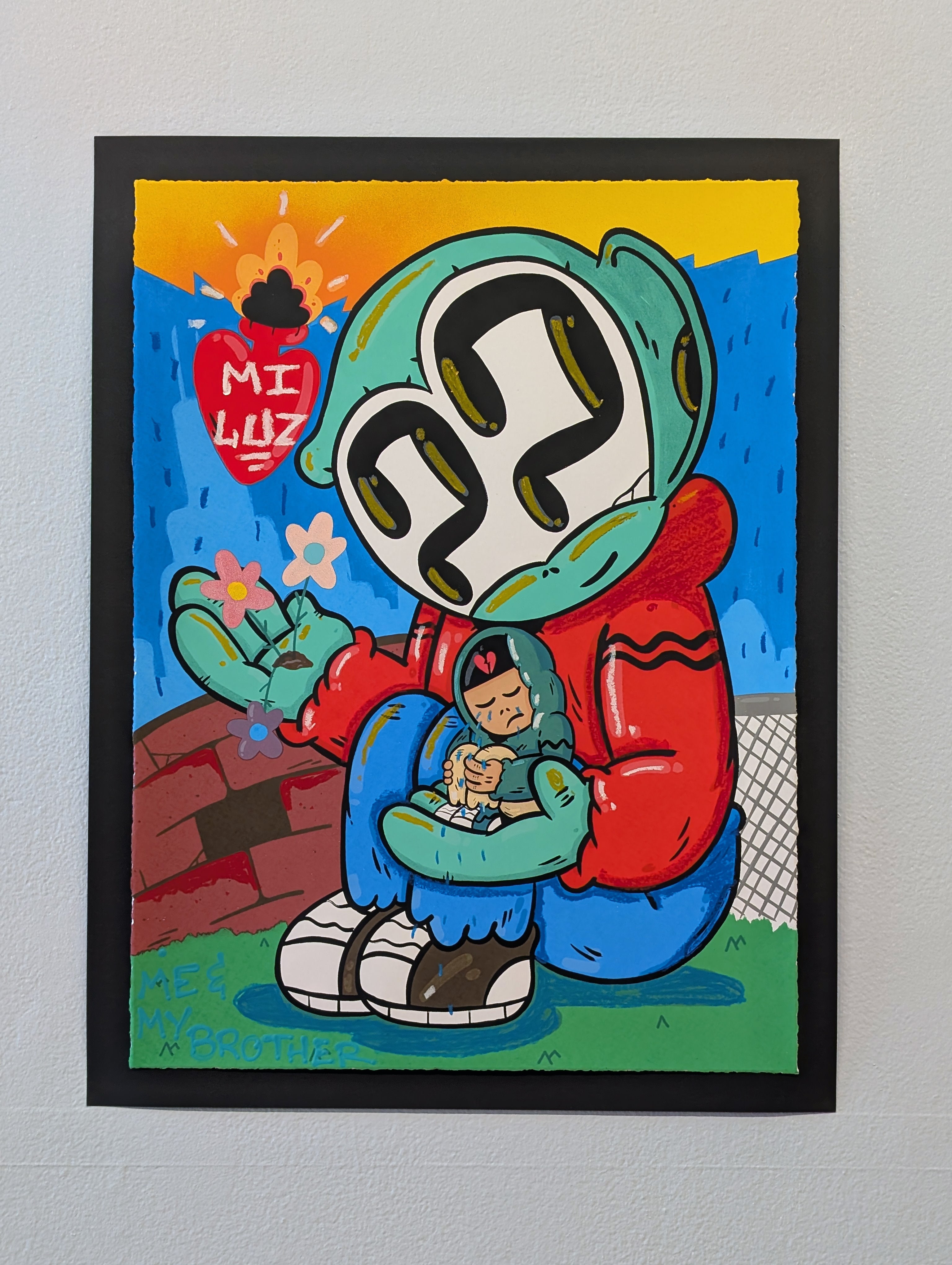 "YOU CAN REST HERE" (hand embellished 3) by Clue