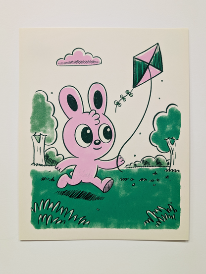 "Kite Flyer" Art Print by Blake Jones