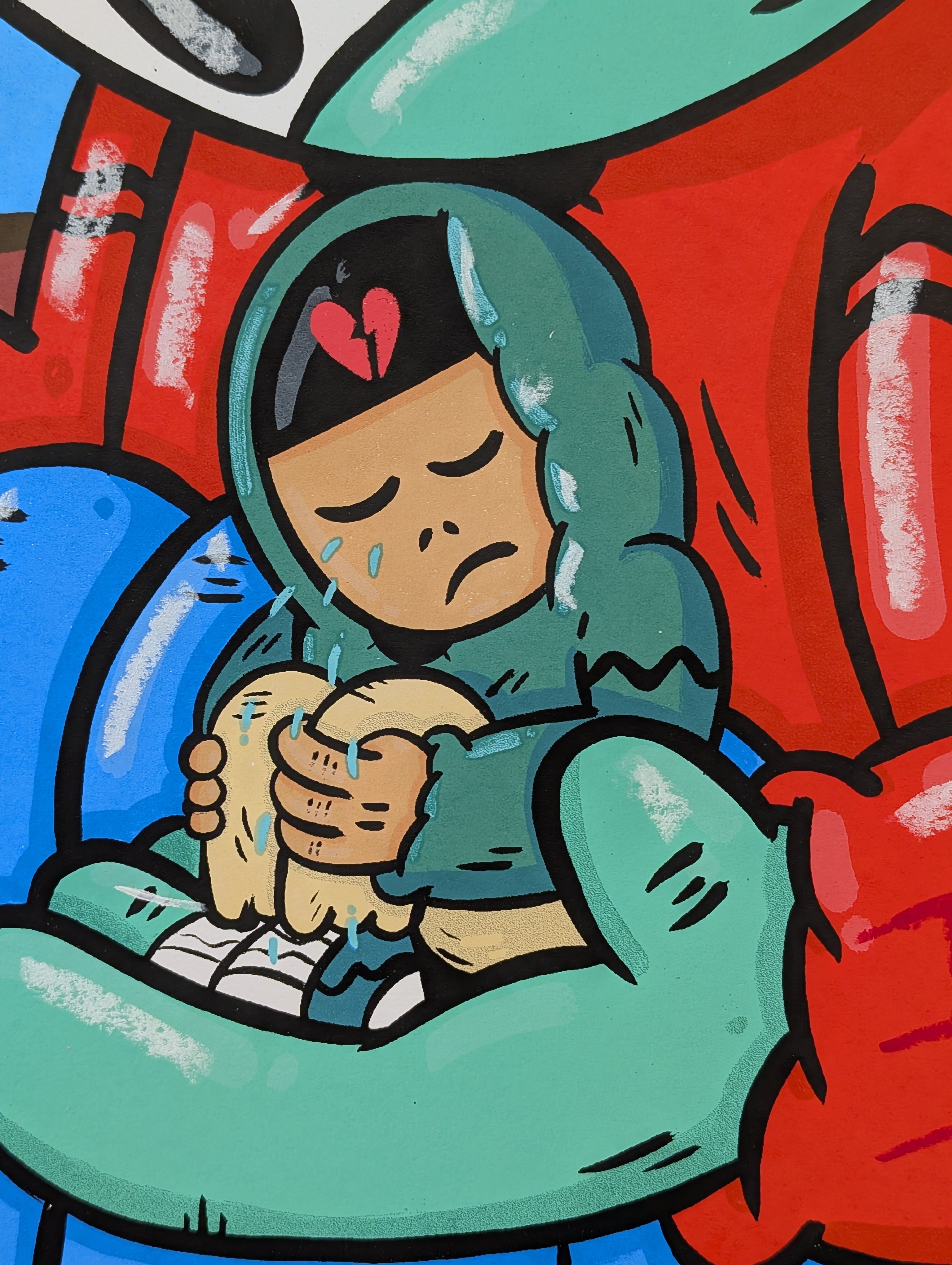 " YOU CAN REST HERE" (hand embellished 5) by Clue
