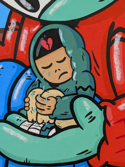 " YOU CAN REST HERE" (hand embellished 5) by Clue