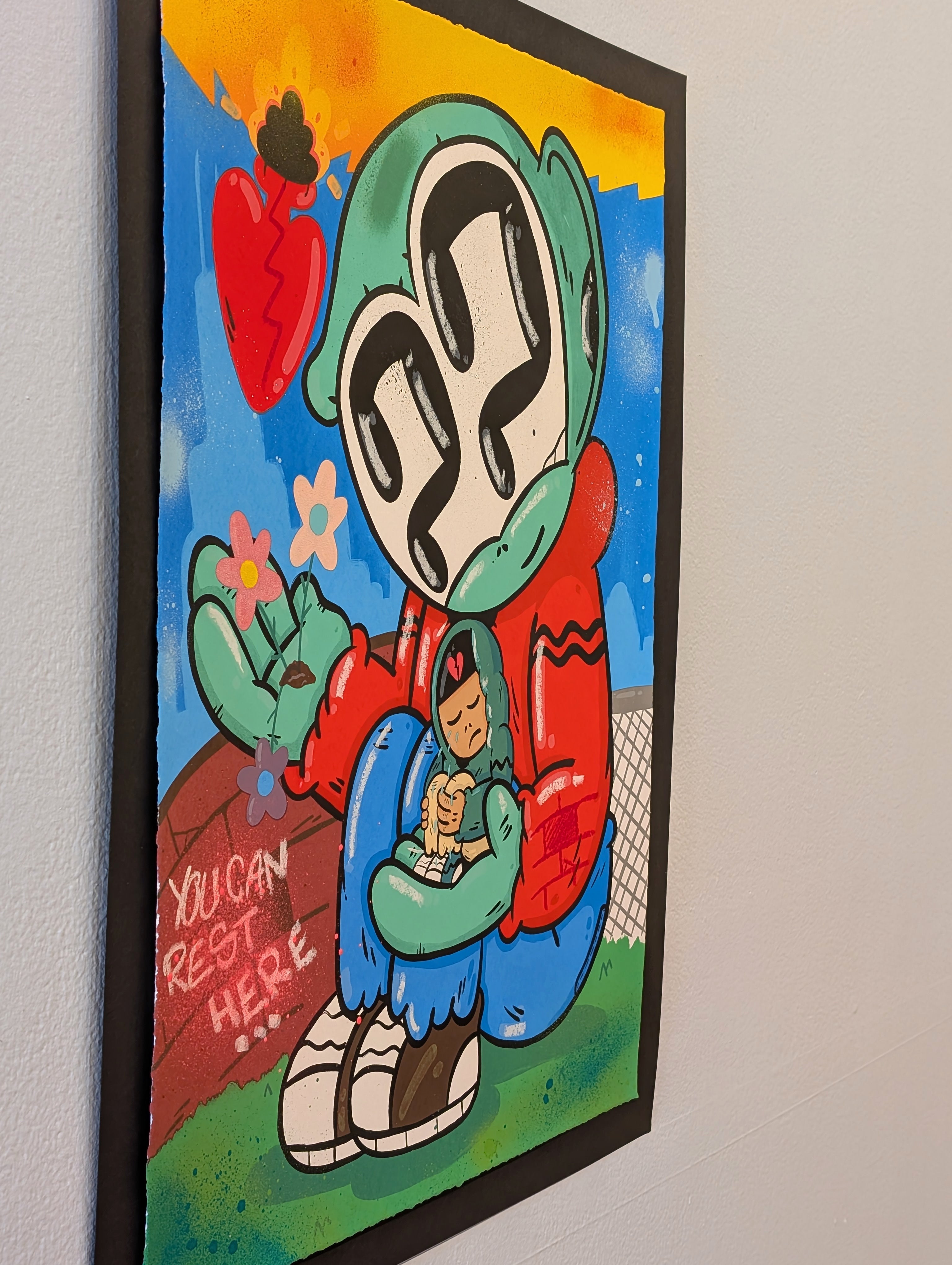 " YOU CAN REST HERE" (hand embellished 5) by Clue
