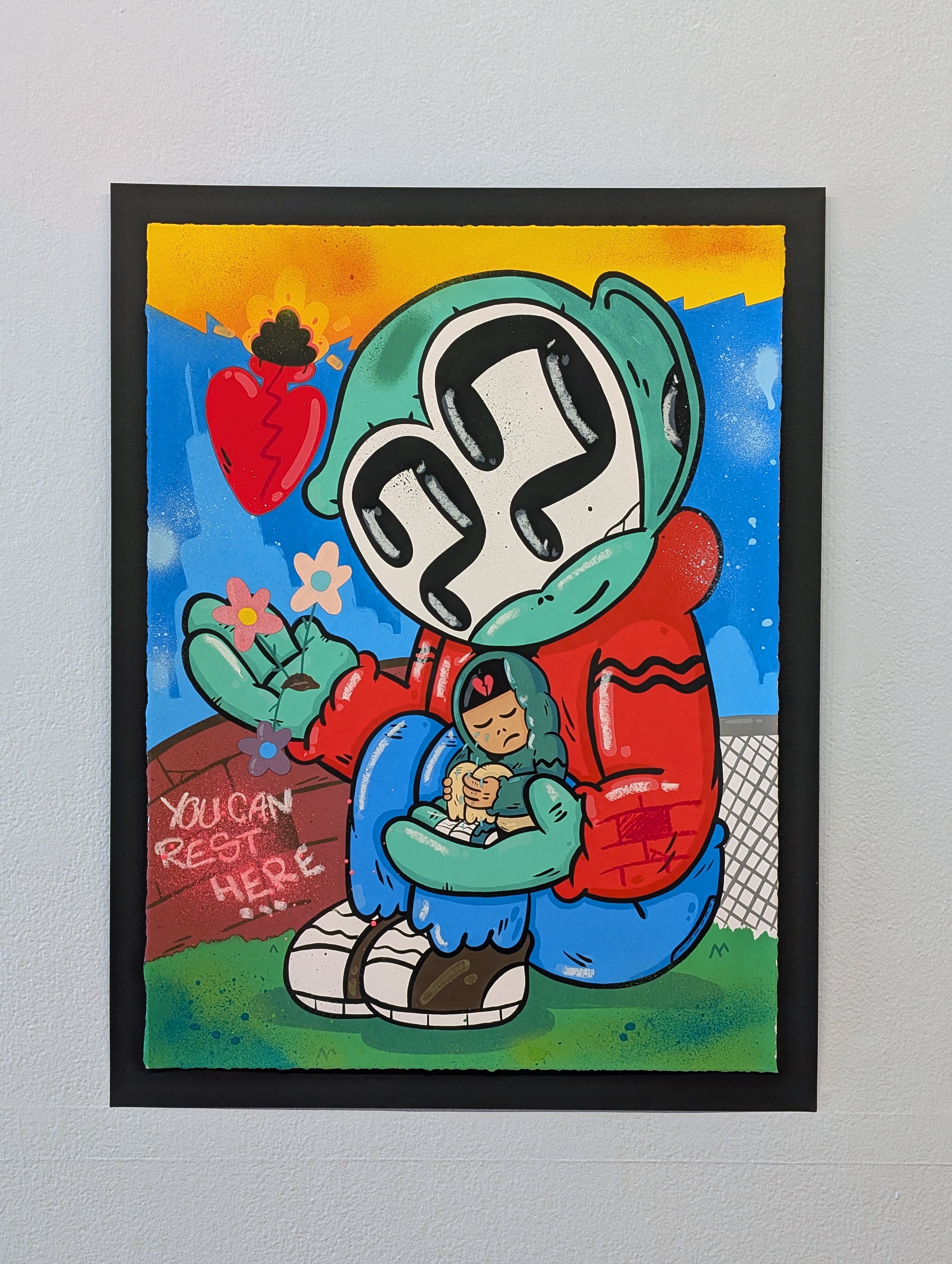 " YOU CAN REST HERE" (hand embellished 5) by Clue